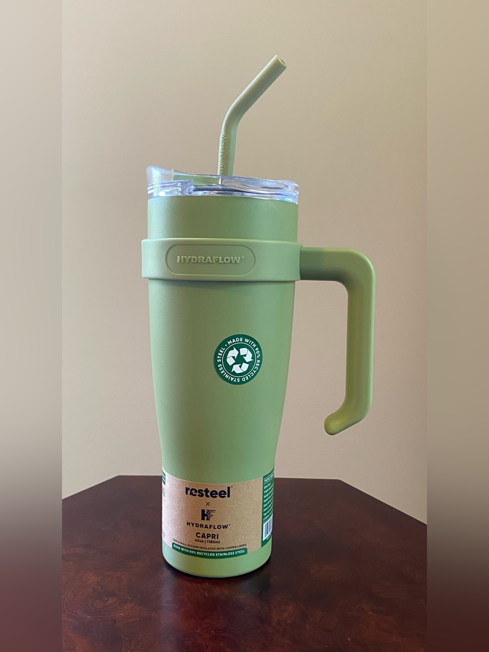 HydraFlow (resteel x HF) Capri Insulated Travel Mug with Handle